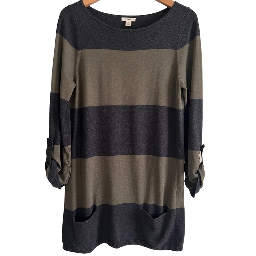 Caslon striped sweater dress size small